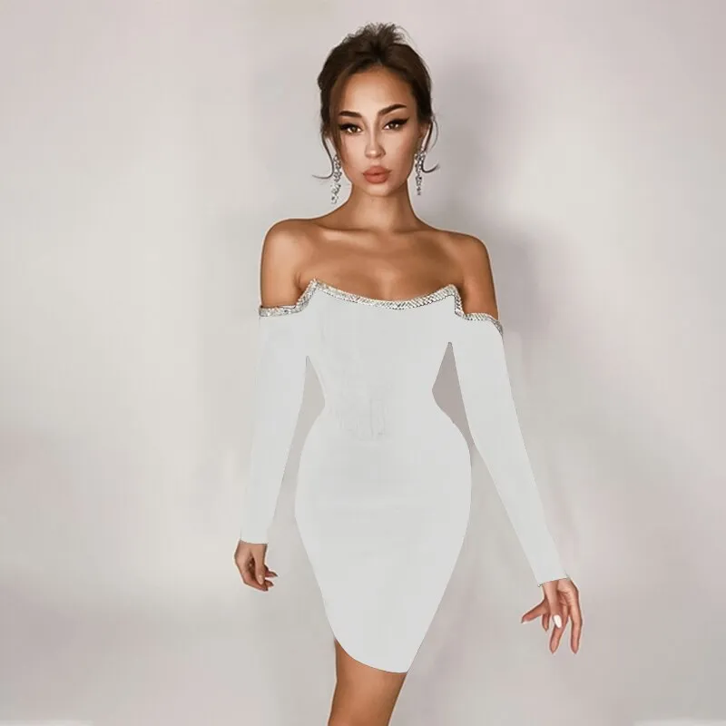 Off Shoulder Mini Club Dresses