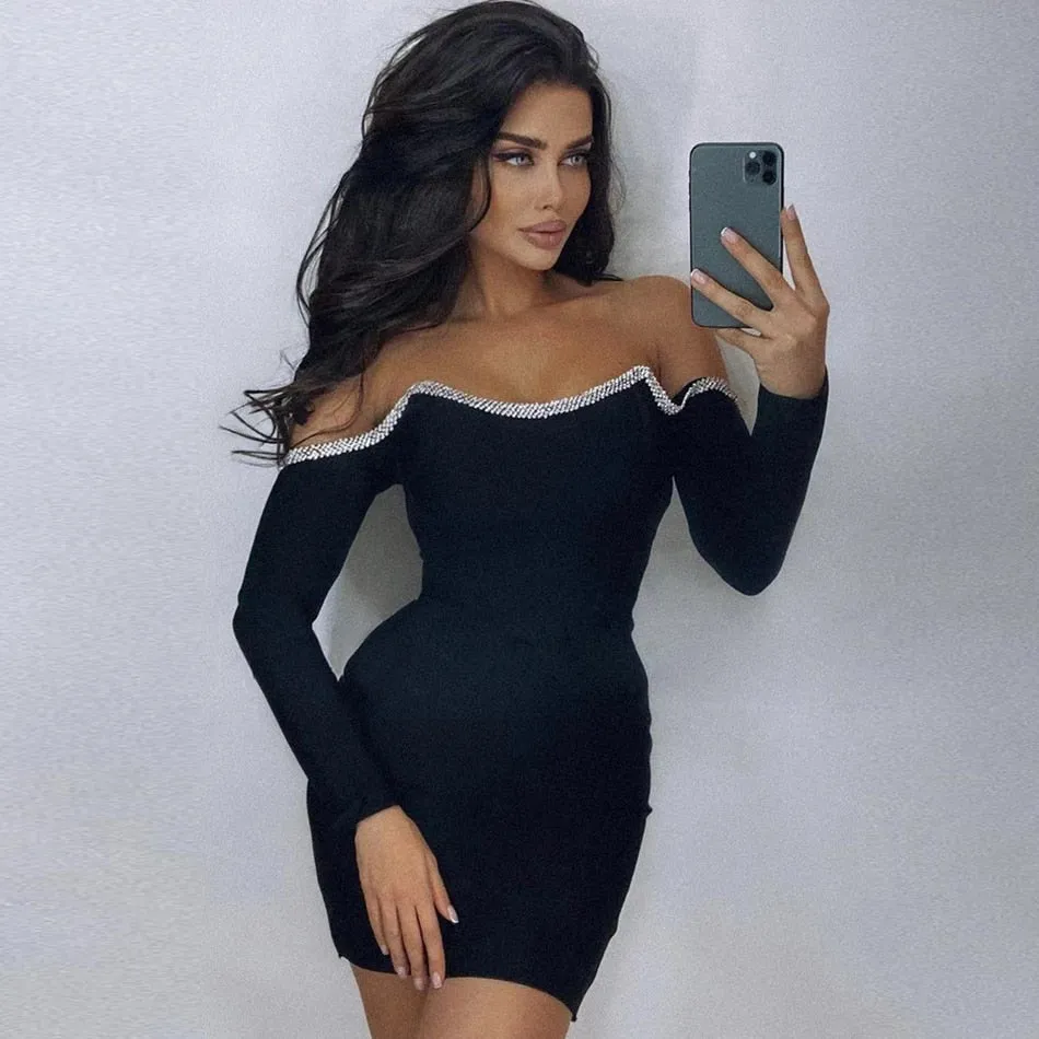 Off Shoulder Mini Club Dresses