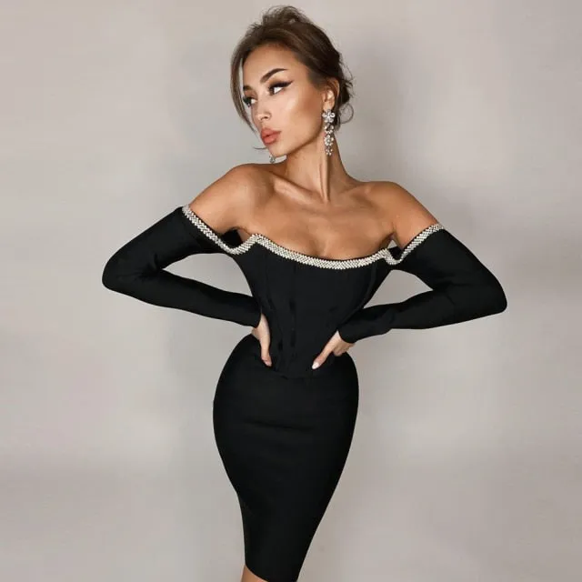 Off Shoulder Mini Club Dresses