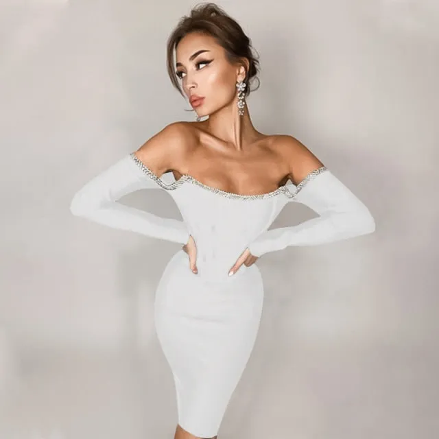 Off Shoulder Mini Club Dresses