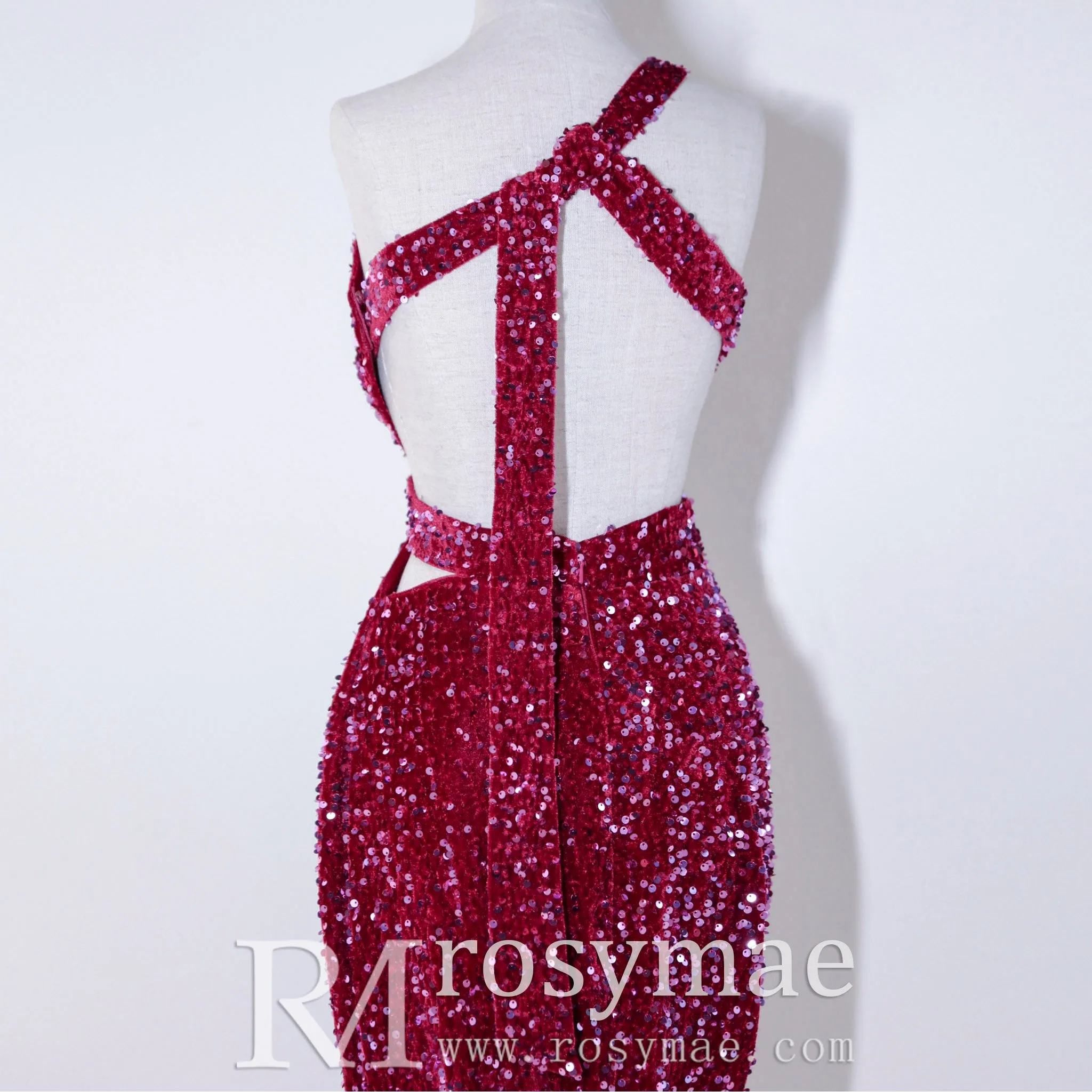 One Shoulder Sequin Evening Gowns Party Fomal Dresses for Women