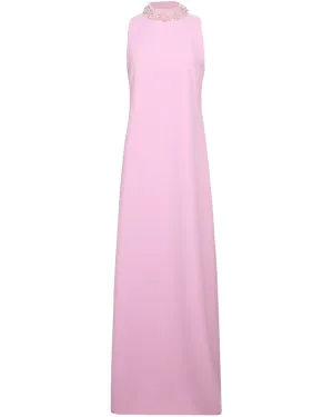 Orchid Embellished Neck London Sheath Gown
