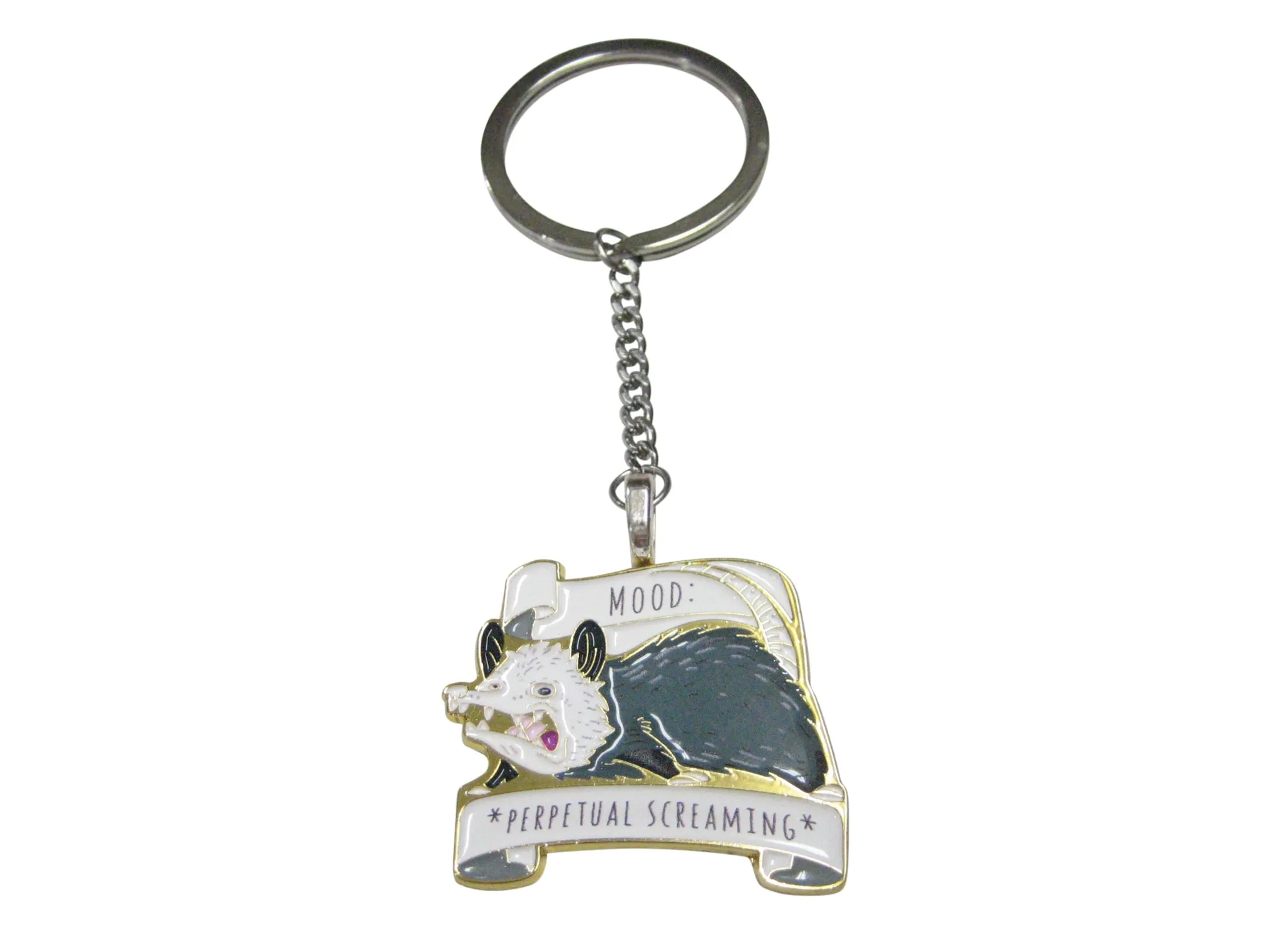 Perpetual Screaming Possum Pendant Keychain