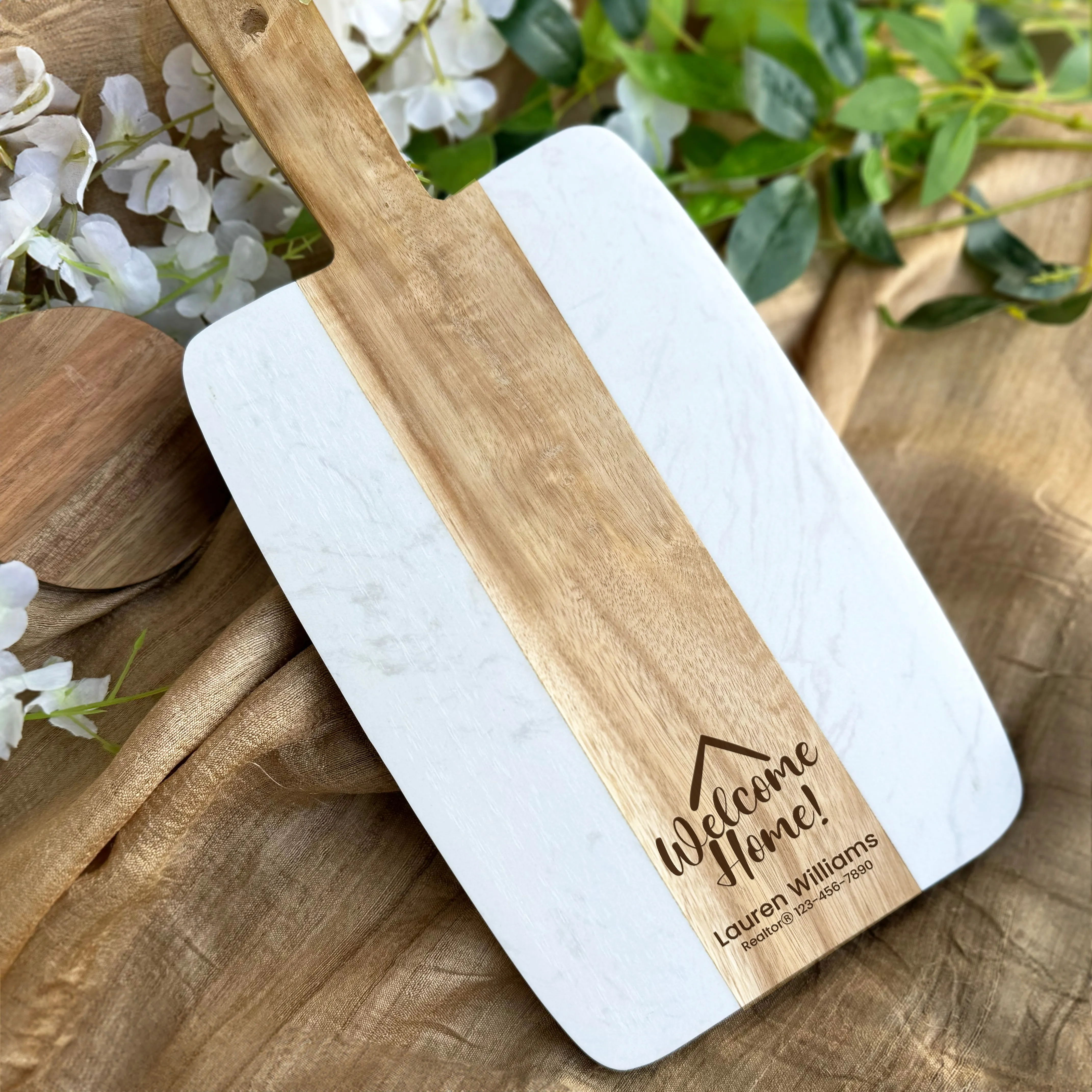 Personalized Cutting Board Realtor Closing Gift for Clients