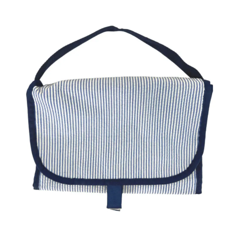 Personalized Seersucker Blue Navy Hang Around