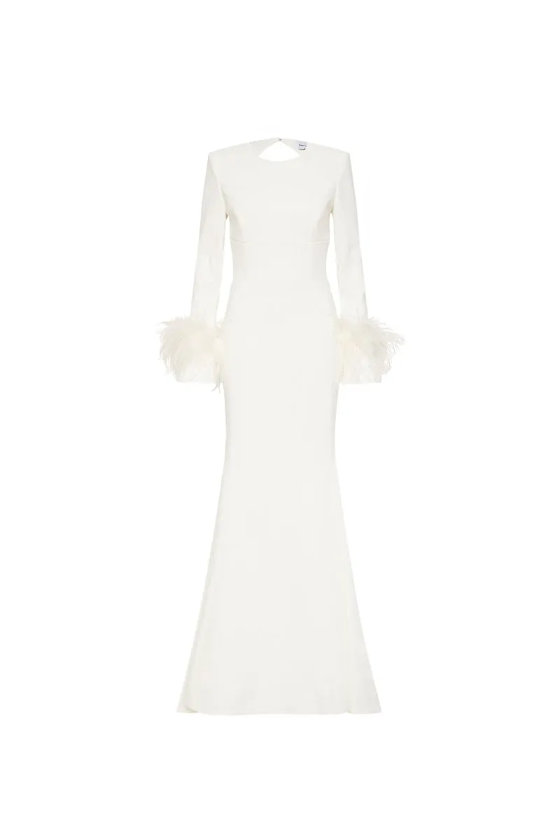 Plume Long Sleeve Gown
