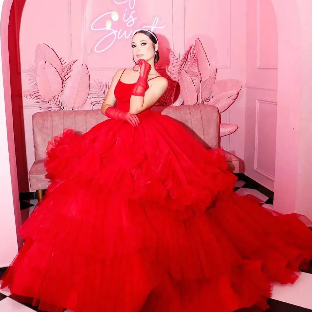 Pretty Princess Evening Dresses Prom Dresses Long Formal Birthday Party Dresses Ruffles Ruched Prom Gown Bow Prom