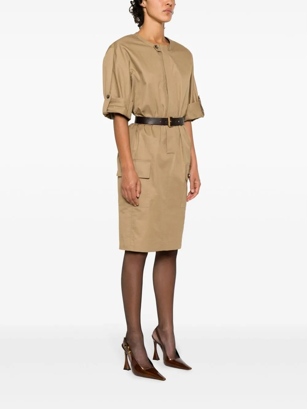 SAINT LAURENT Chic Sheath Dress with Belt