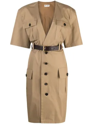 SAINT LAURENT Chic Sheath Dress with Belt