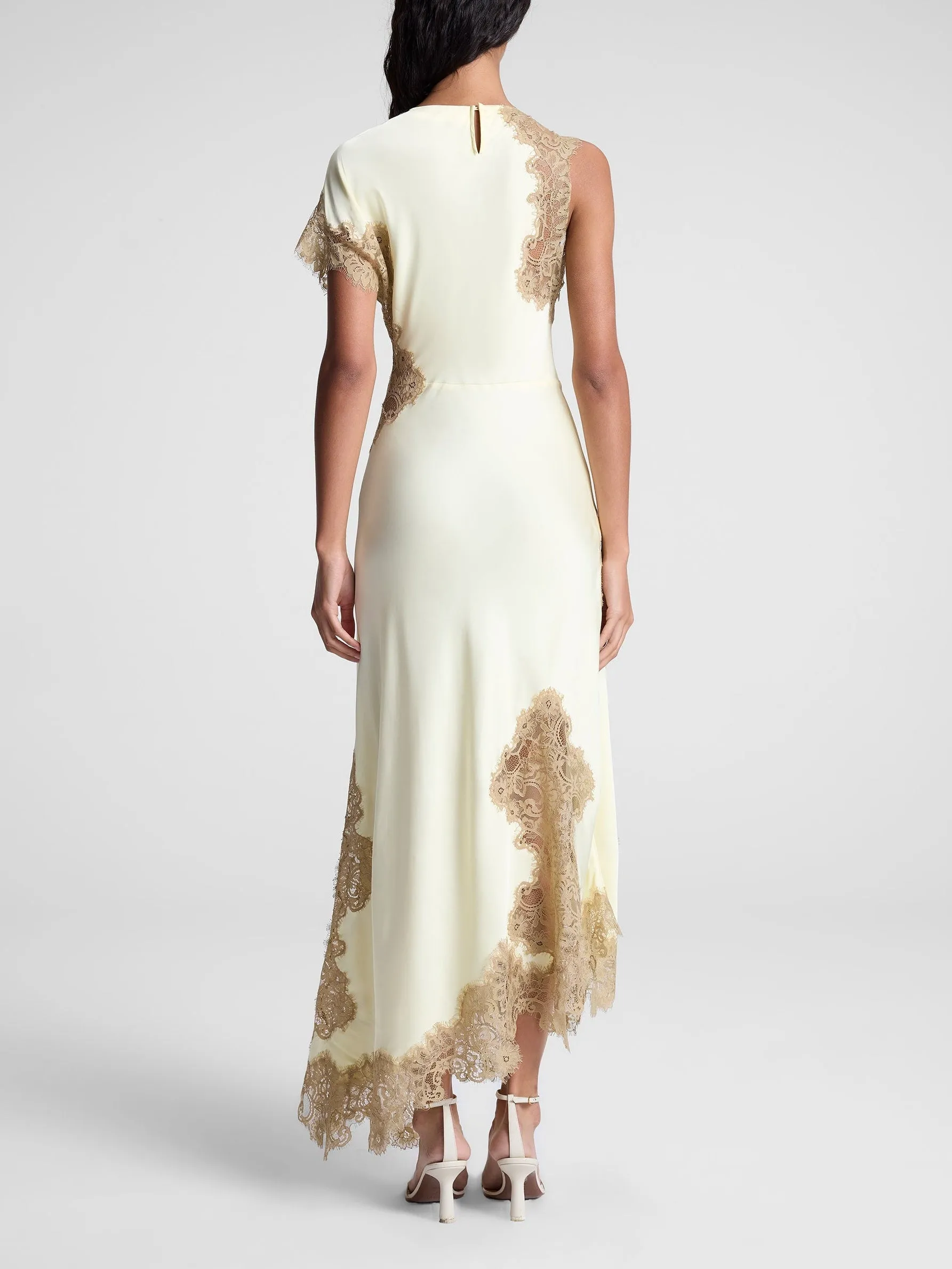 Satin and Lace Maxi Dress