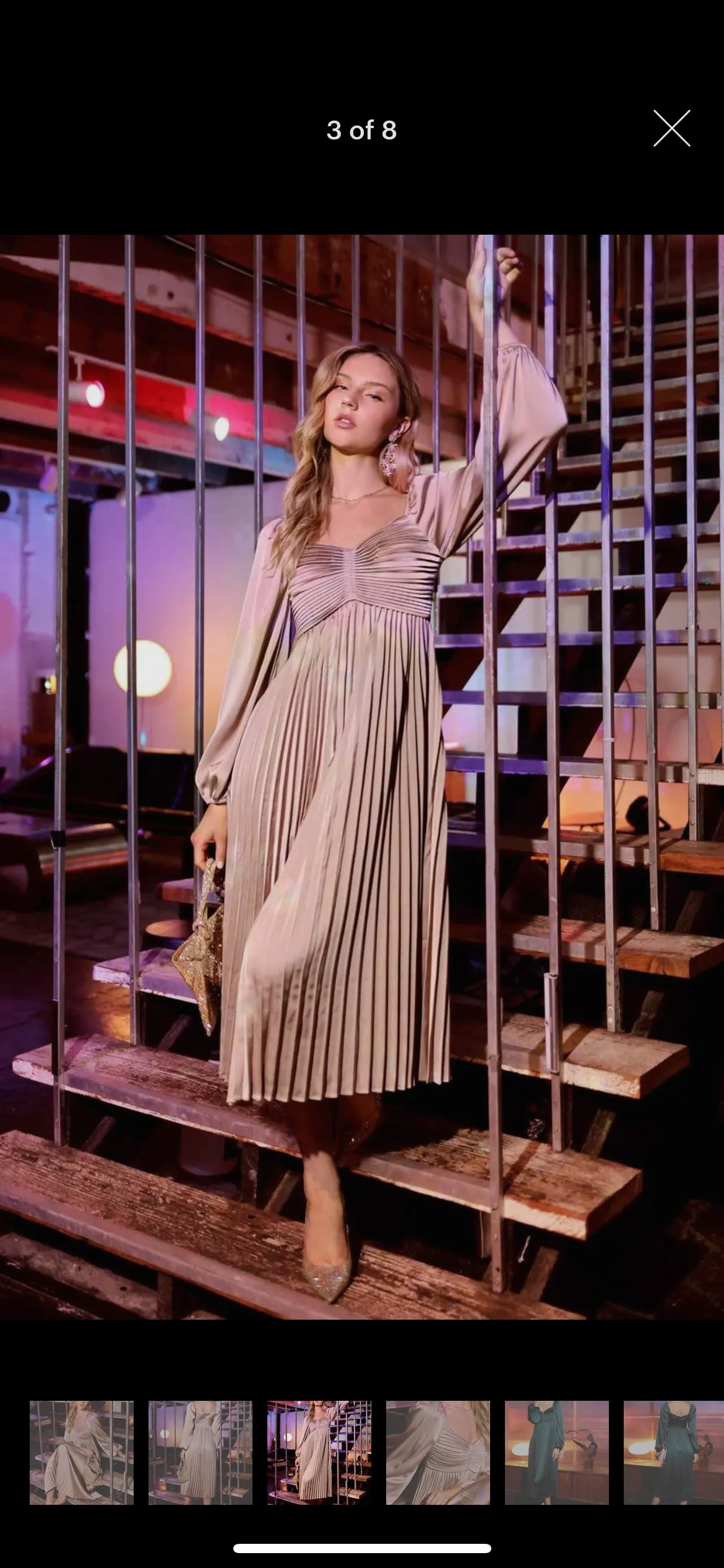 Satin Beige Dress
