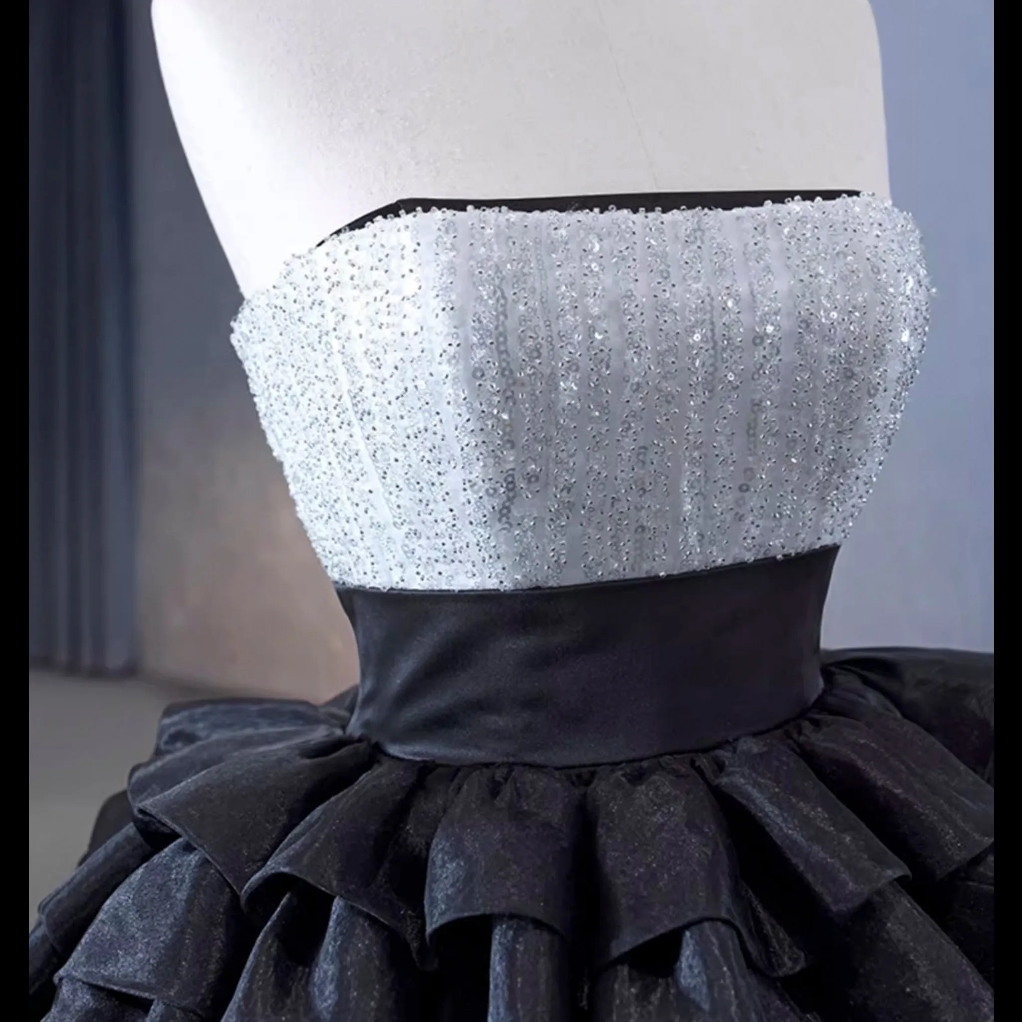 Sequin Bodice Special Quinceañera Dress Pageant Party Event Gala Gown