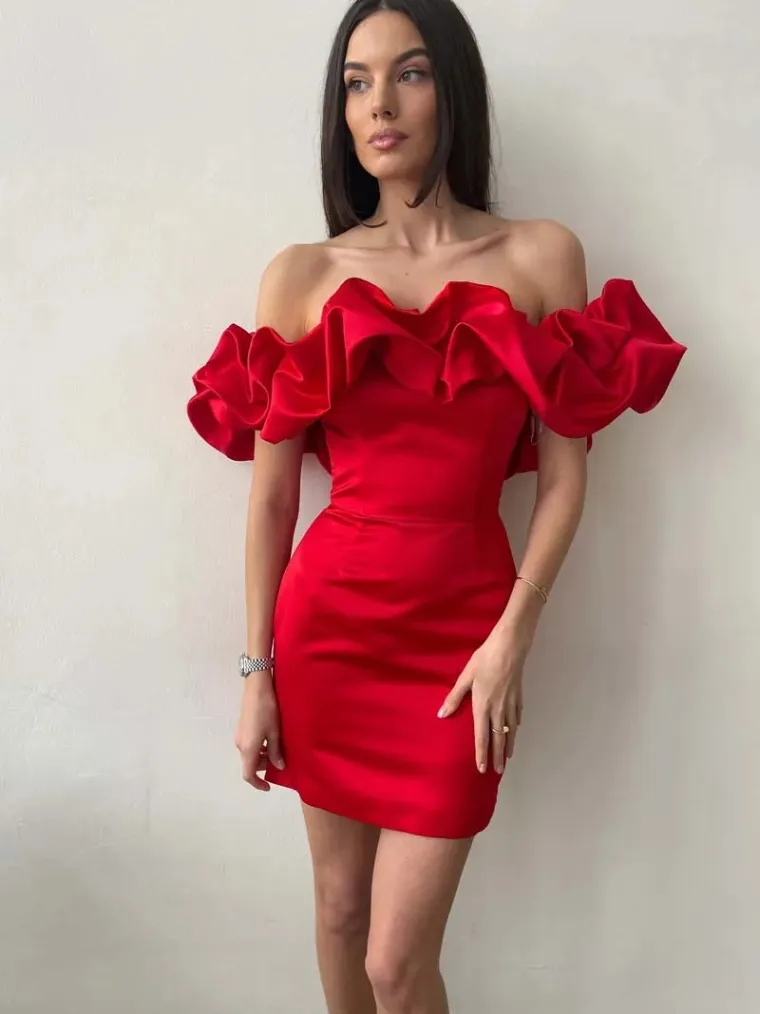Sexy Backless Strapless Mini Evening Dresses