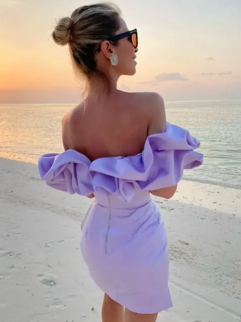 Sexy Backless Strapless Mini Evening Dresses