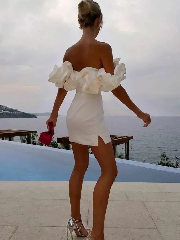 Sexy Backless Strapless Mini Evening Dresses