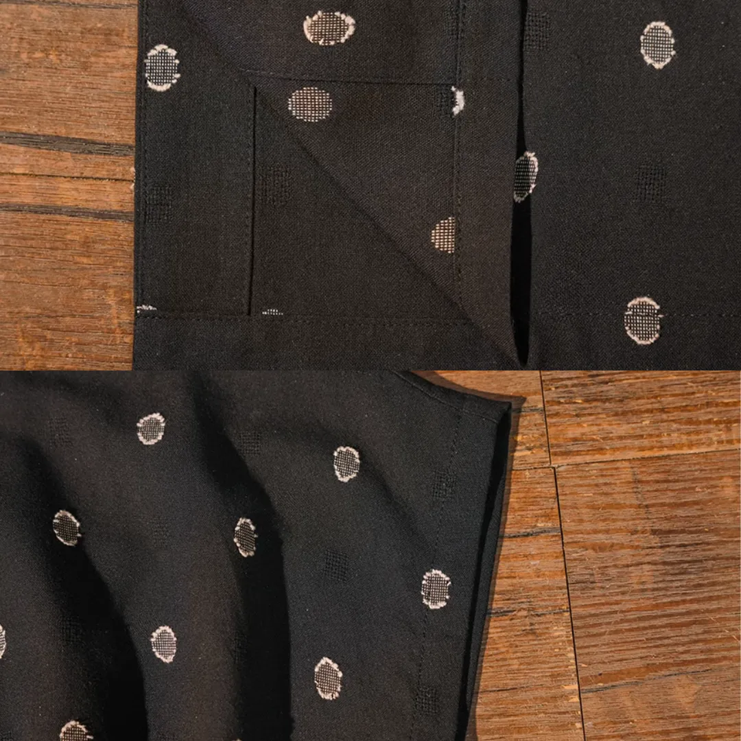 Shujing Qiu 水晶球 Crystall Ball Republic of China Polka Dot Pure Cotton Short Sleeve Qipao
