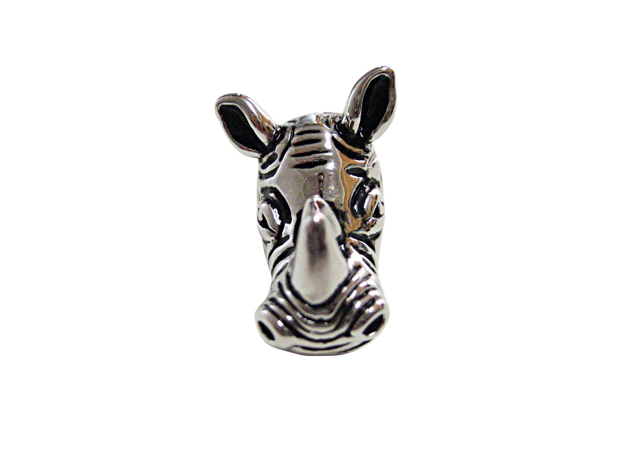 Silver Toned Rhino Head Magnet