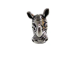 Silver Toned Rhino Head Magnet