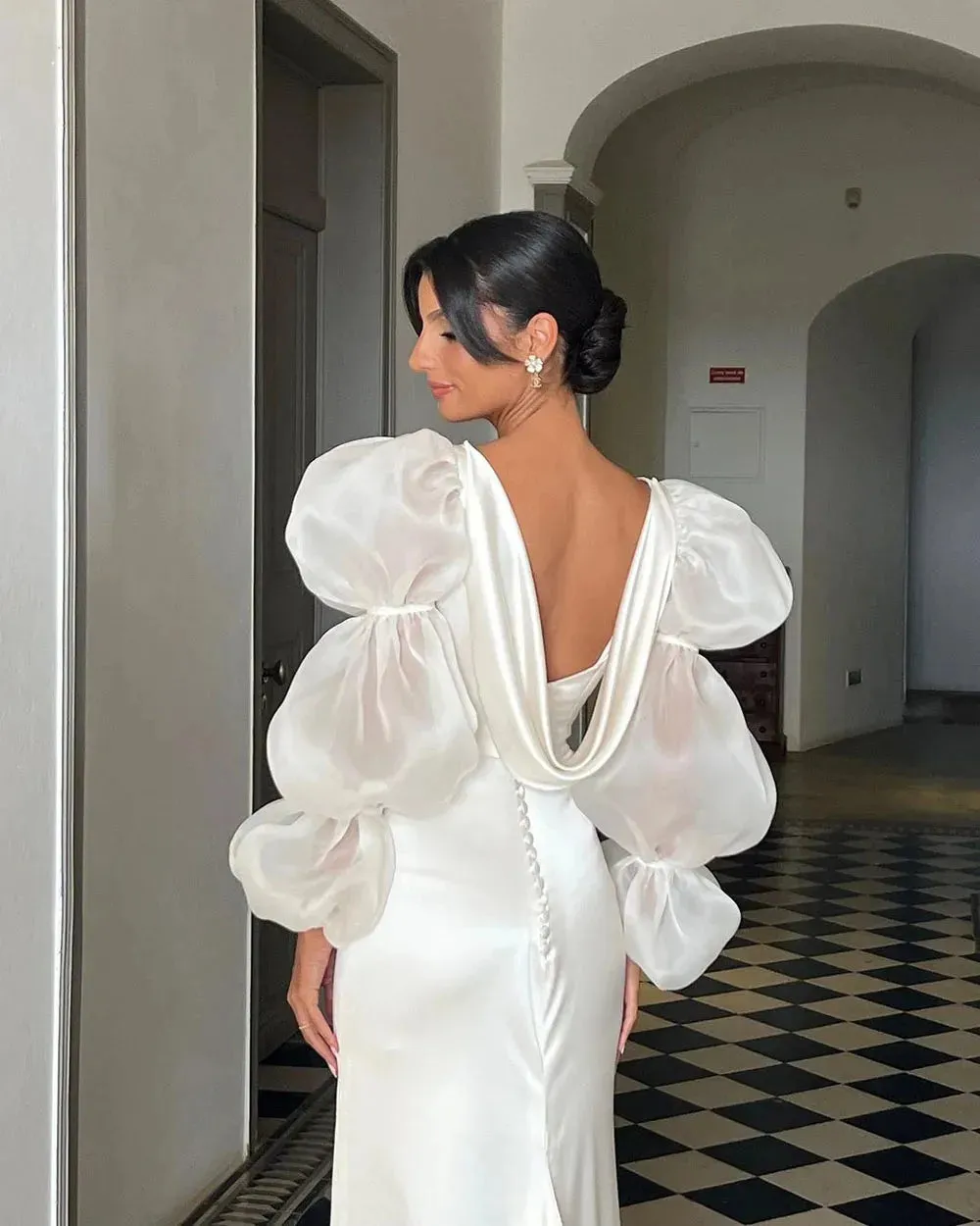 Simple Mermaid Wedding Dresses Halter Boho Wedding Bride Gown Sexy Backless Soft Satin Bridal Dress Robe De Mariee