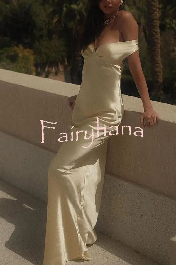 Solid Color Sexy Off-shoulder Backless Slim Maxi Dress