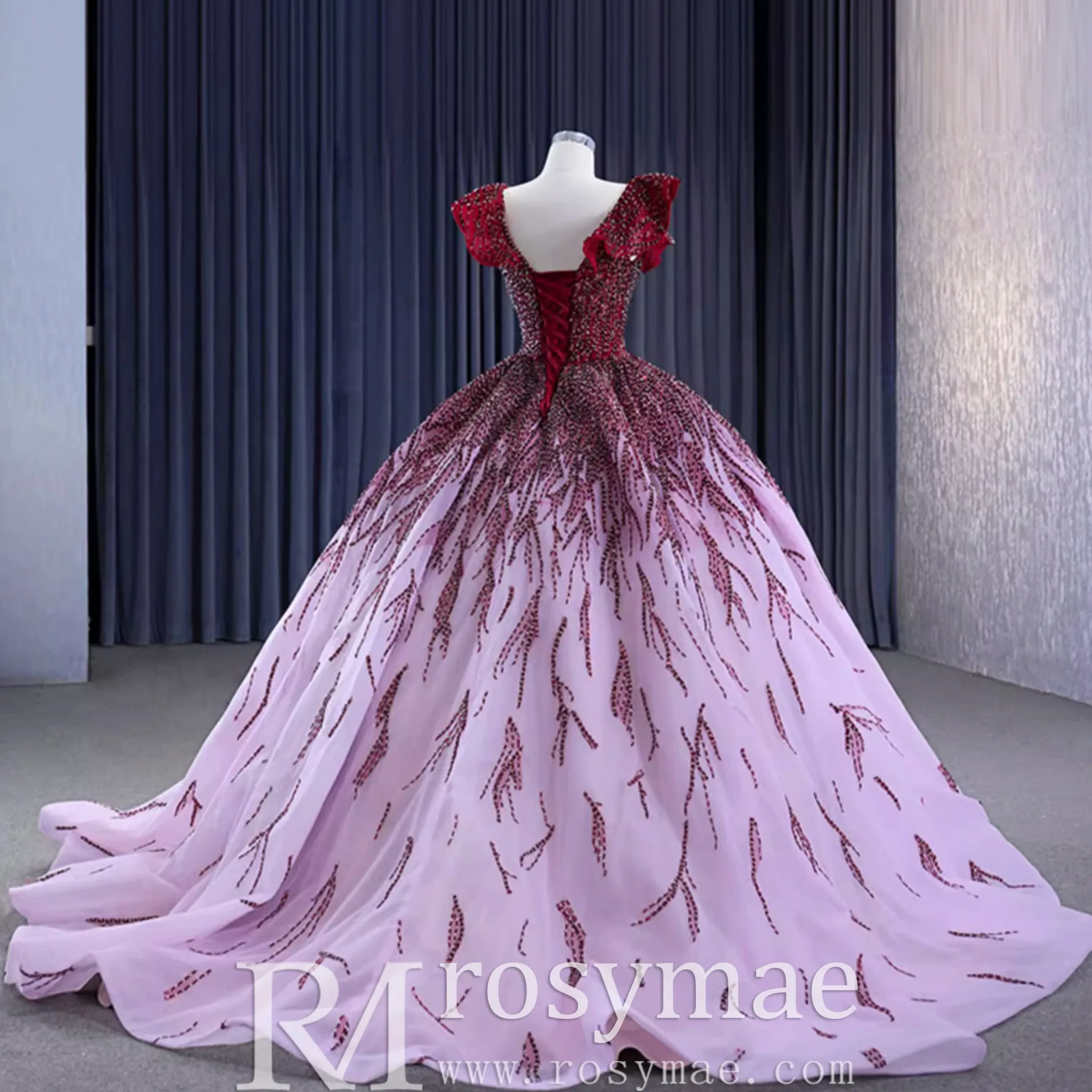 Sparkly Beaded Ball Gown Quinceanera Dress with Off the Shoulder