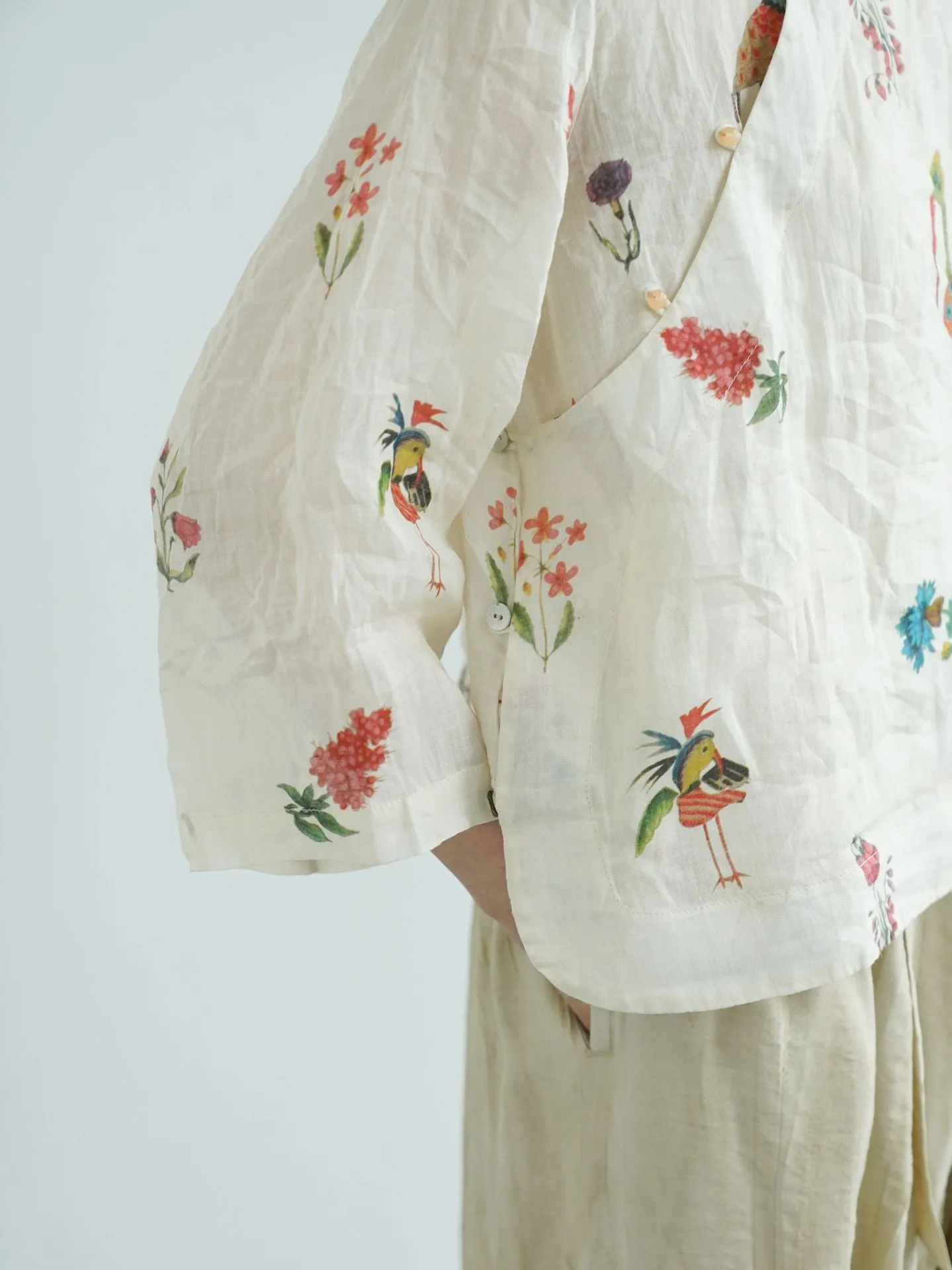 Spring Floral Cheongsam Qipao Top