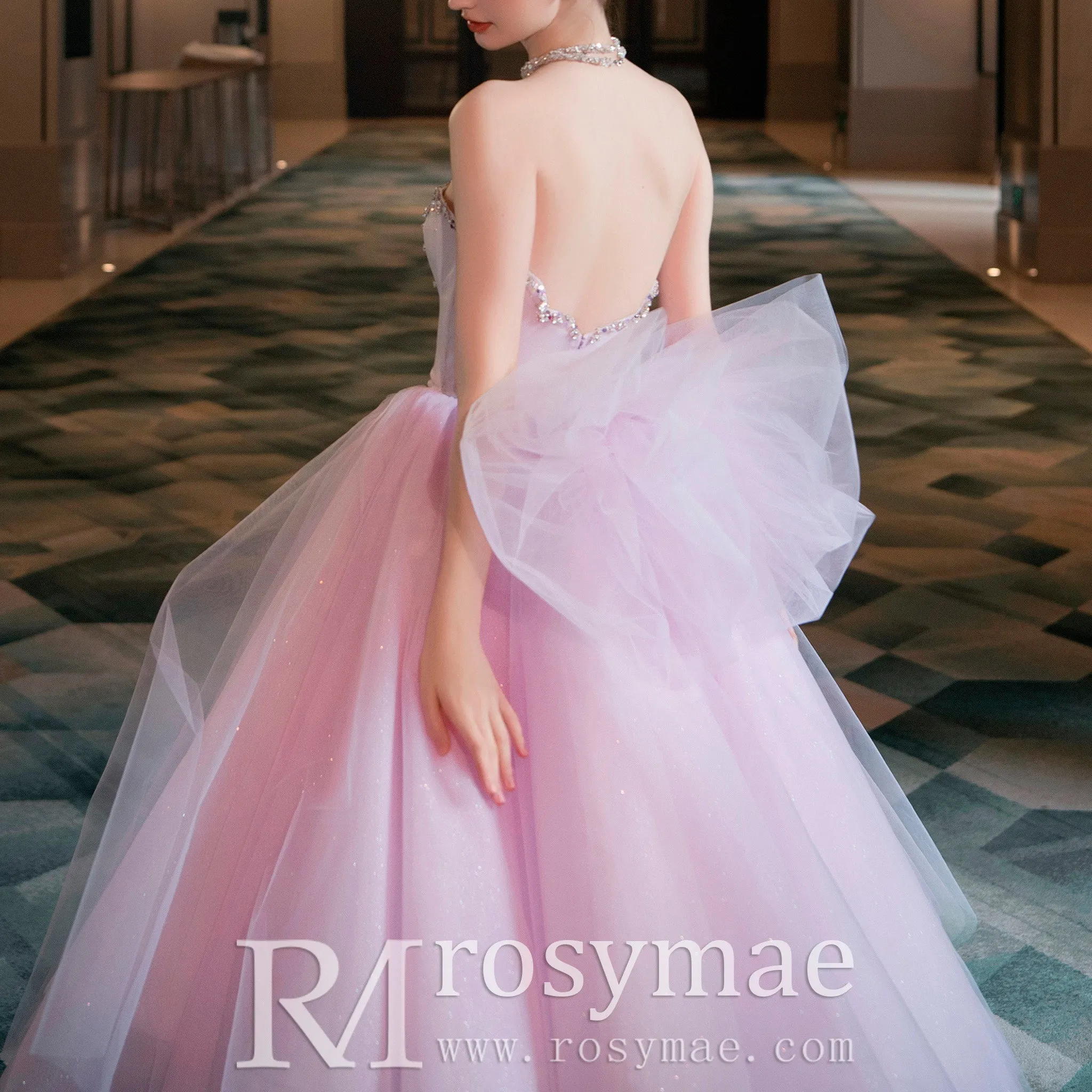 Strapless Pink Women's Cocktail & Party Dresses with Low Back