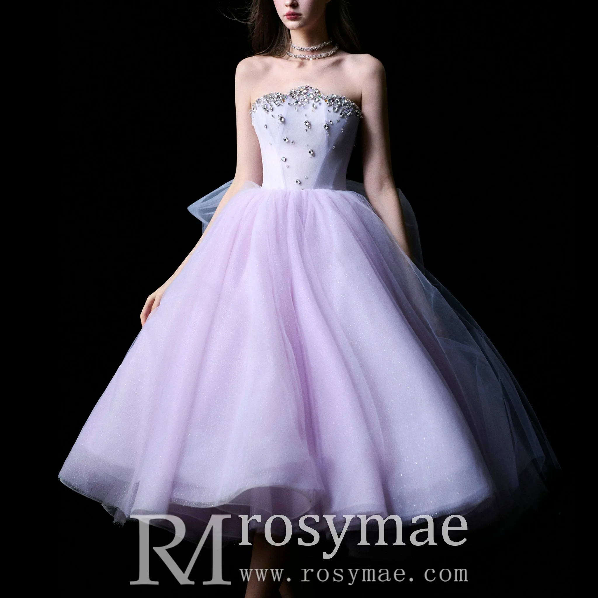 Strapless Pink Women's Cocktail & Party Dresses with Low Back
