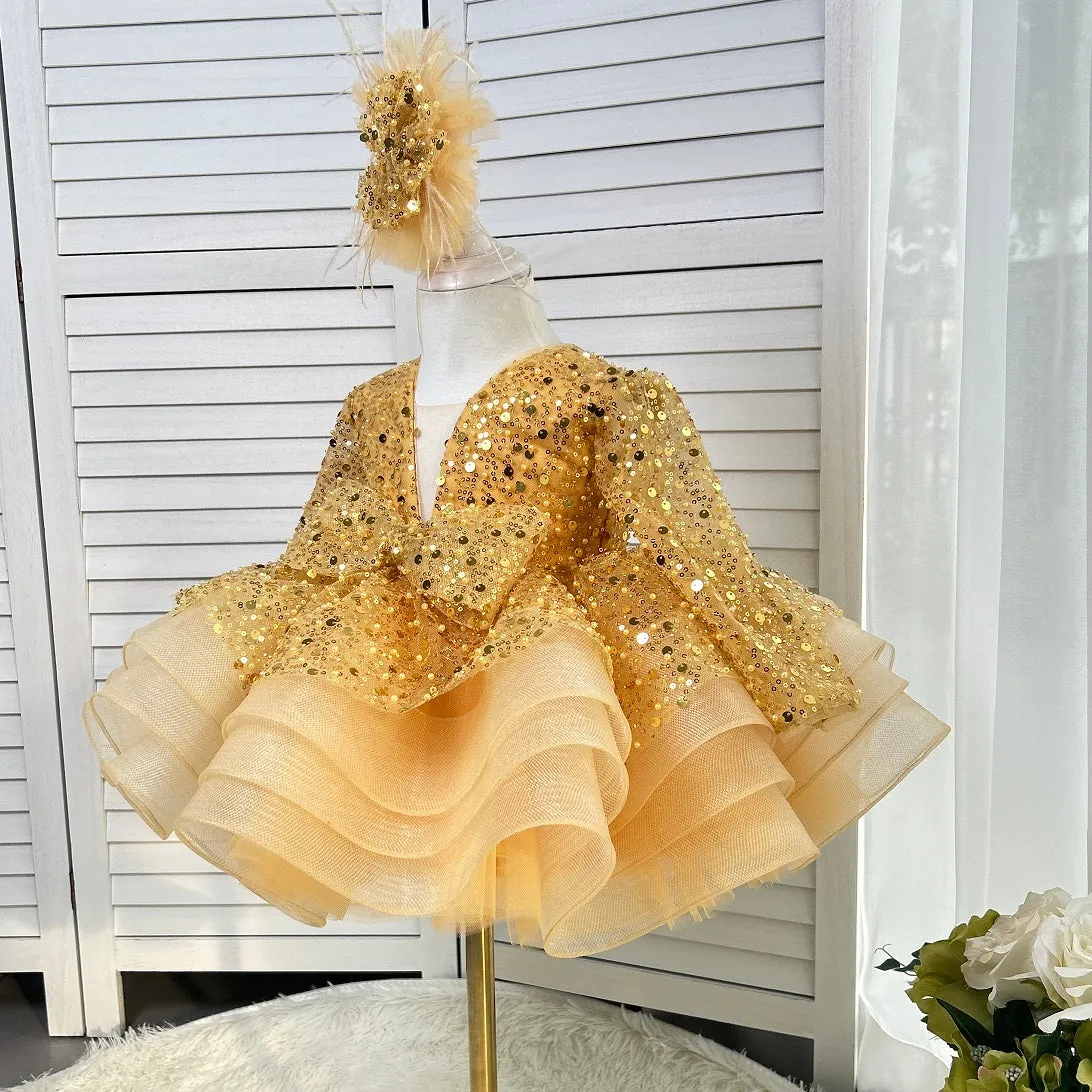 Teen beauty pageant dresses, long sleeve sequin baby dresses, elegant wedding evening dresses