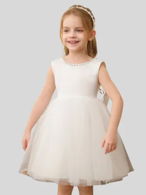 White Flower Girl Dress Toddler For Wedding Flowers Pageant Dress Evening Gowns Birthday Party Dresses