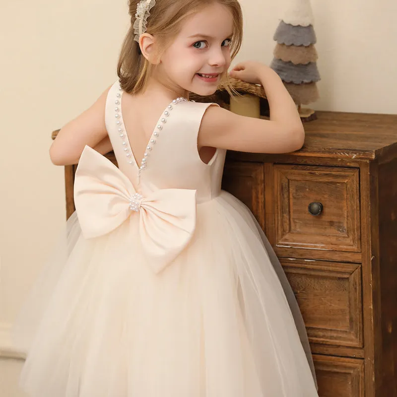 White Flower Girl Dress Toddler For Wedding Flowers Pageant Dress Evening Gowns Birthday Party Dresses