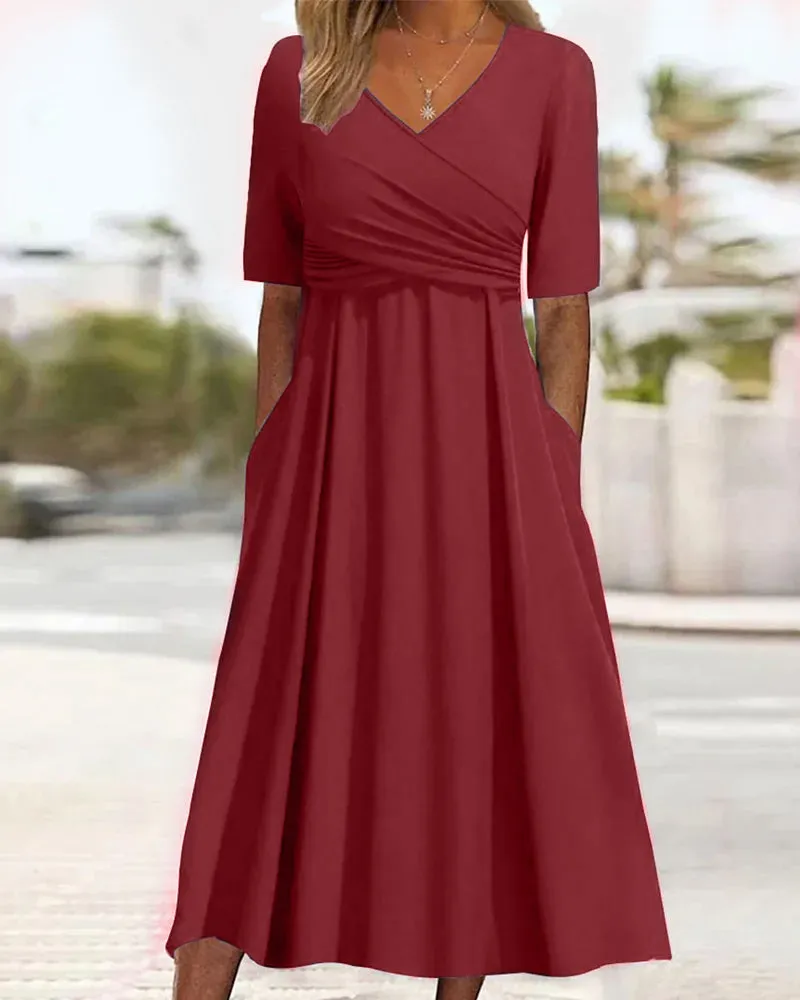 Women's Elegant Wrap Party Dress | Maxi
