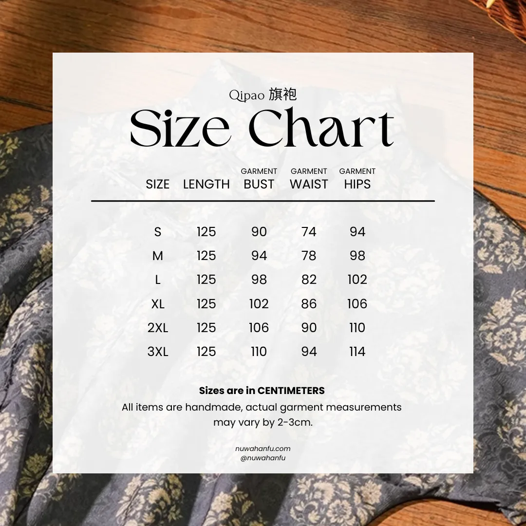 Xian Bing 馅饼 Cobbler Republic of China Floral Jacquard Short Sleeve Qipao
